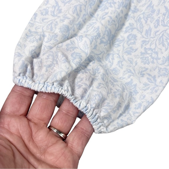 JOIE Cotton/Linen Embroidered Lightweight Peasant Boho Blouse - Picture 7 of 9